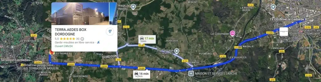 Comment venir en 15 minutes de Brive-La-Gaillarde à TERRA.AEDES